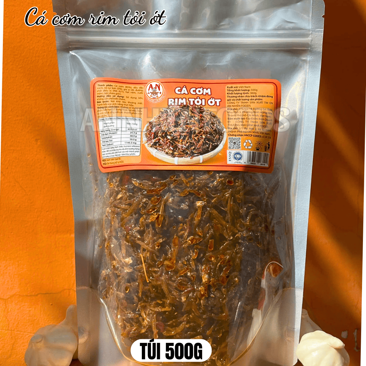 Cá cơm rim tỏi (có video) {Khối lượng tịnh không tính bao bì}