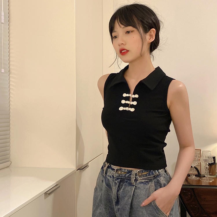 áo croptop yếm cổ polo nữ hở lưng kiểu choàng cổ thời trang-michaa tau1
