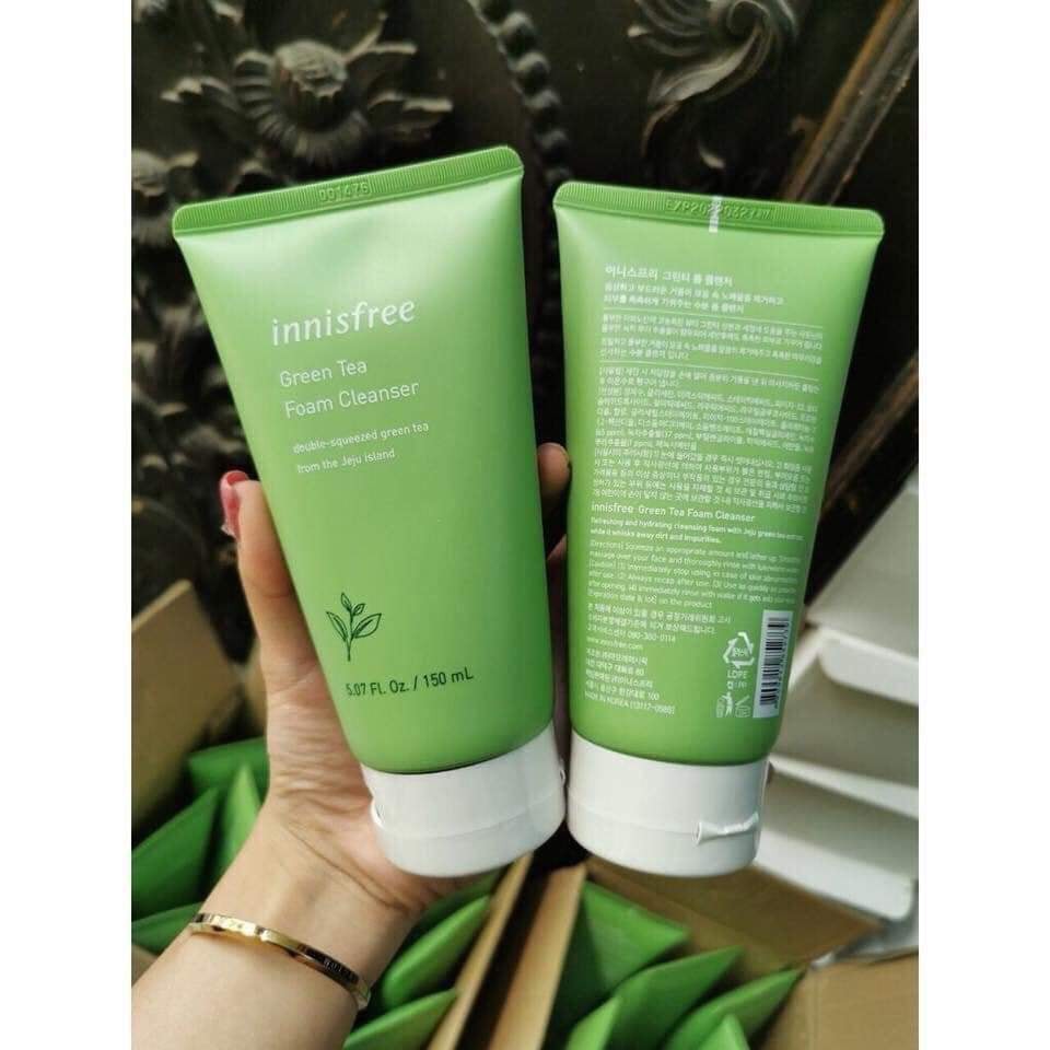 Sửa Rửa Mặt Trà Xanh Innisfree Mẩu Mới 150Ml Sạch Nhờn Ngừa Mụn