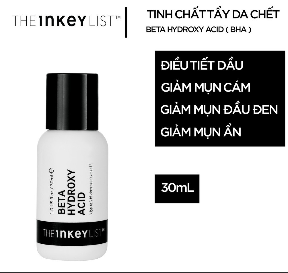 [Hcm]Tẩy Da Chết Hoá Học Bha The Inkey List Beta Hydroxy Acid Exfoliant 30Ml