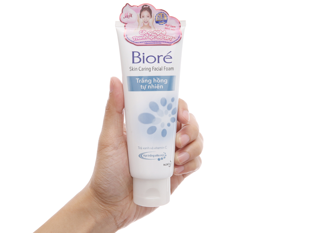 [Hcm]Sữa Rửa Mặt Biore Trắng Hồng Tự Nhiên 100G