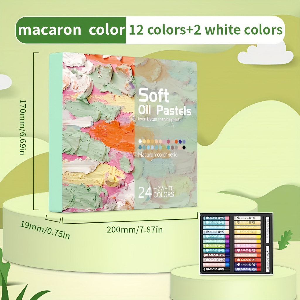 [Màu Macaron] Sáp Dầu Mềm Giorgione Hạng Họa Sĩ Sáp Tô Màu Nhật Phấn Dầu Sáp Màu Đắp Tranh Nổi Siêu 