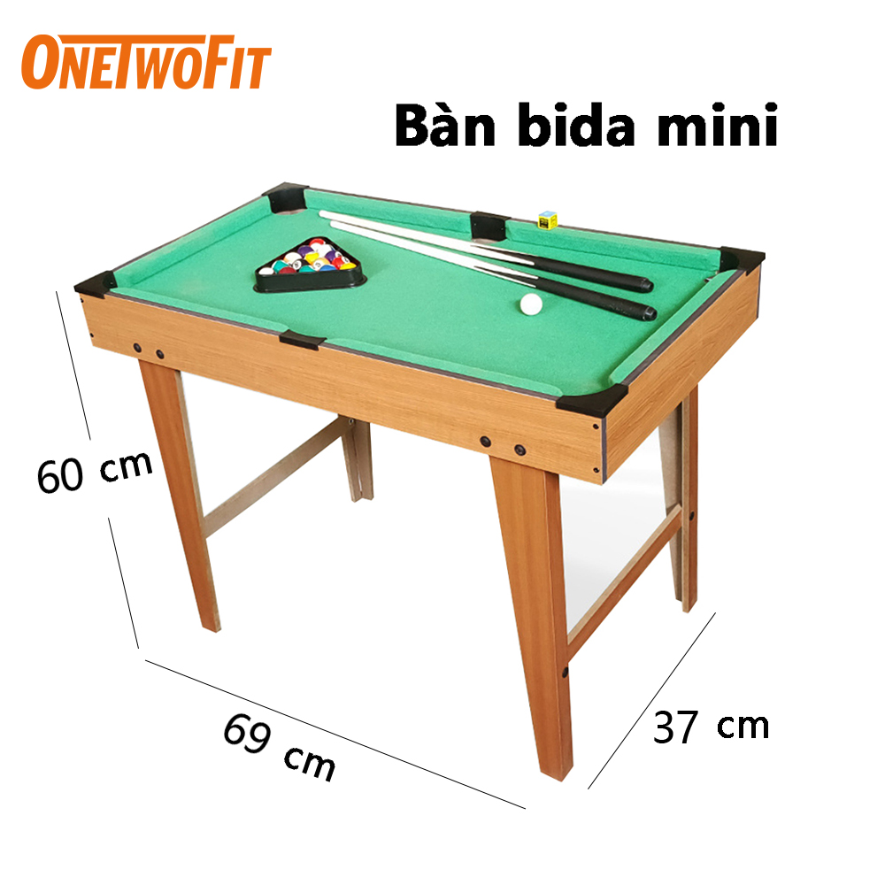 OneTwoFit Bàn bida mini cho trẻ em và người lớn bằng gỗ đa chức năng，bida mini phăng 69*36.5*58.5cm ET011101