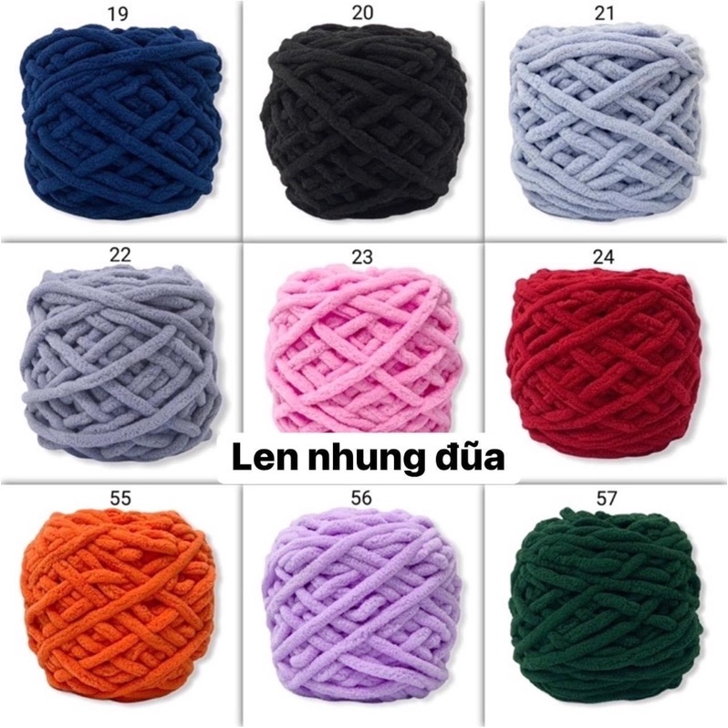 Len nhung đũa len bông sữa cuộn 50gram