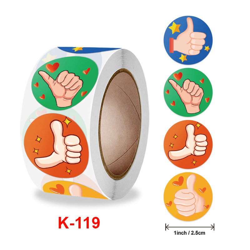 Cuộn 500 tem Sticker Khen thưởng cho bé mẫu mới 1 - 2.5cm