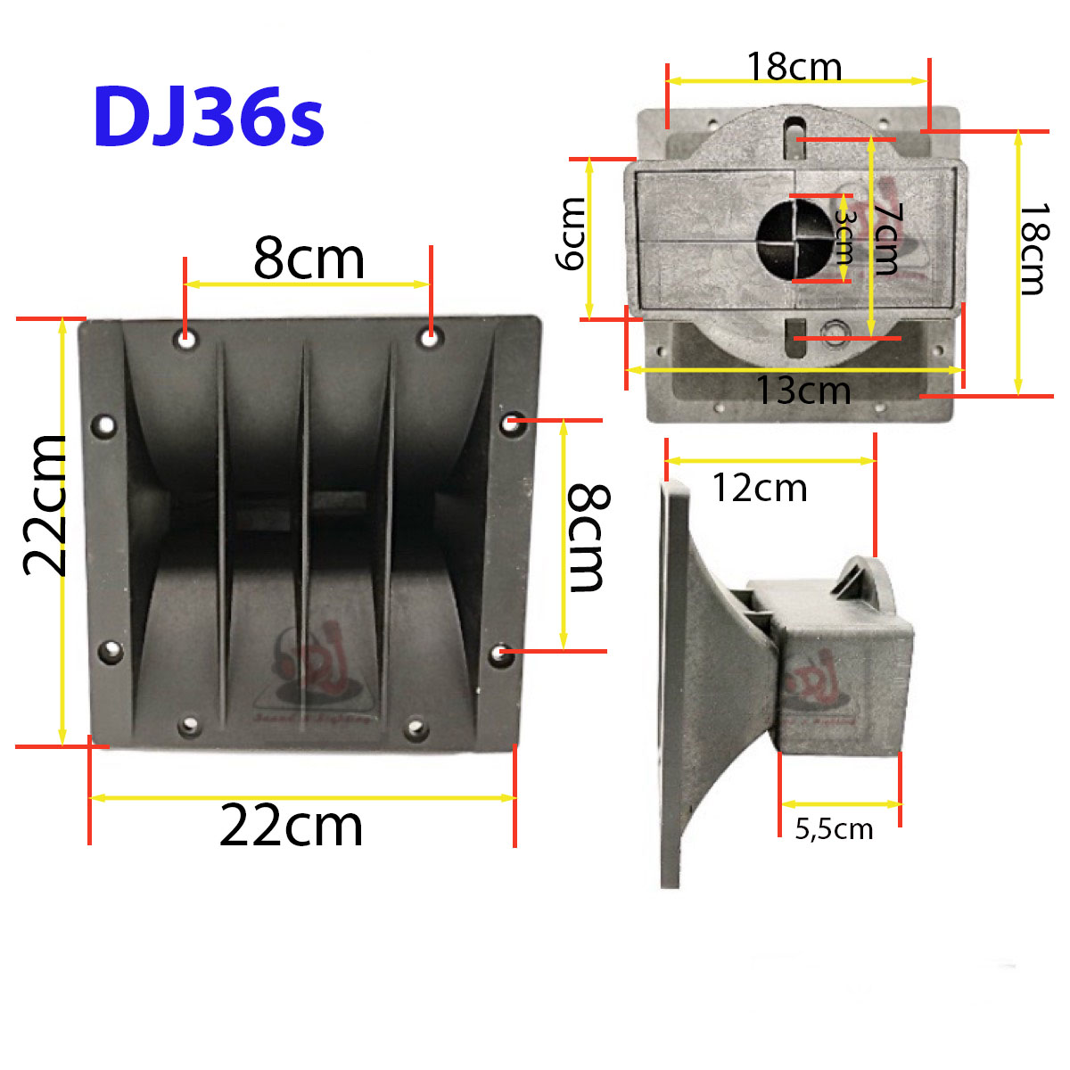 Họng loa colum array loa cột phểu loa trép kèn 22x22cm họng loa đa hướng Phụ Kiện