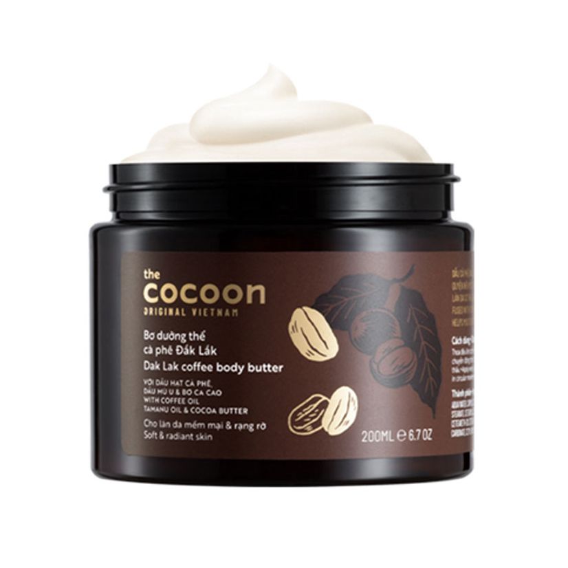 [Hcm]Bơ Dưỡng Thể Cà Phê Đắk Lắk Cocoon 200Ml