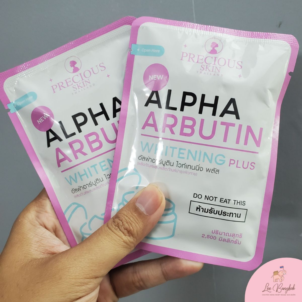 [Chuẩn Thái] Vỉ 10 Viên Bột Kích Trắng Và Dưỡng Trắng Da Alpha Arbutin Whitening Plus Precious Skin 