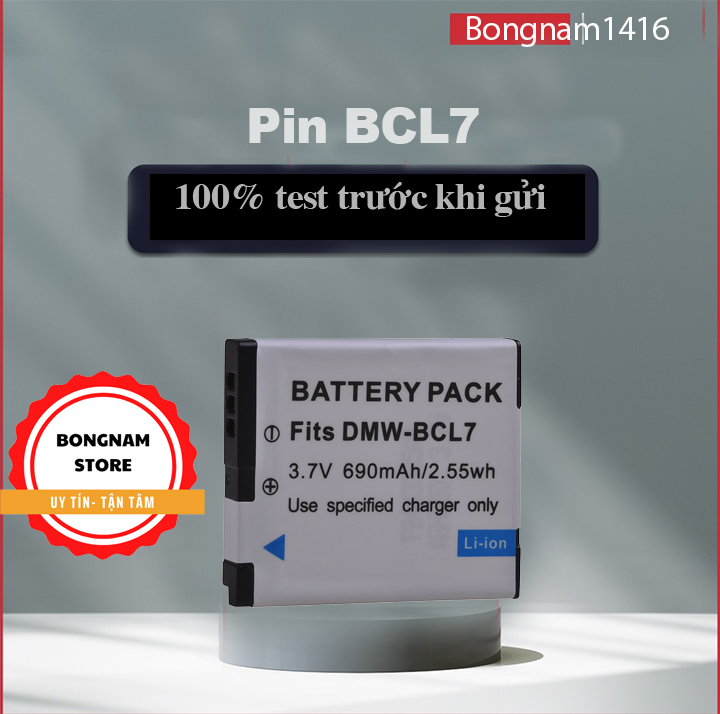 Pin DMW-BCL7 - Thay Thế Cho Panasonic Lumix DMC-SZ3 DMC-SZ8 DMC-SZ9 DMC-FH10 DMC-FH4 DMC-FH6 DMC-FH8