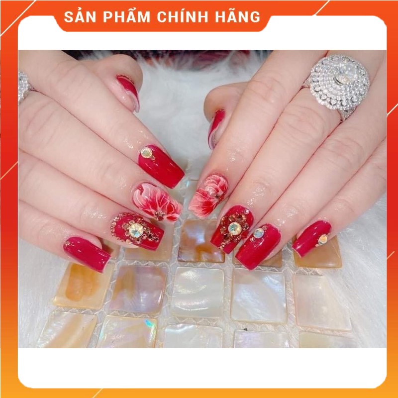 Hoa ẩn tay thạch thảo - hoa ẩn móng tay bằng bột/cứng móng/gel đắp móng