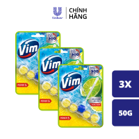 Combo 3 Viên Treo Vệ Sinh Bồn Cầu Vim Power 5 | Sạch Thơm Đến 300 Lần Xả (50g/viên) (bao bì tùy lô nhập hàng)