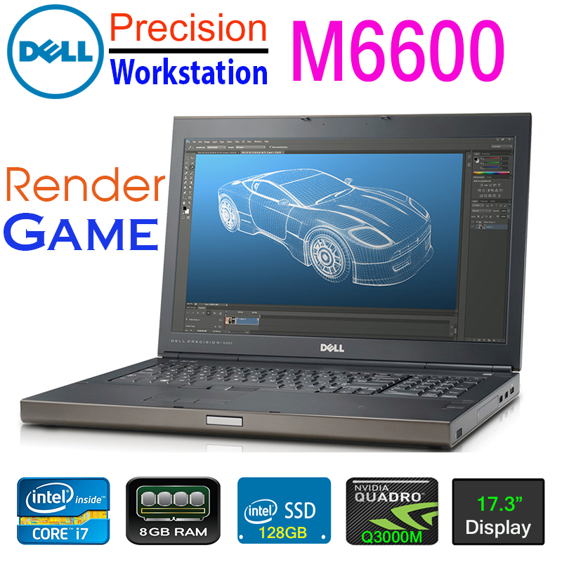 [Trả góp 0%]Laptop máy trạm workstation Dell Precision M6600 Core i7-2720QM 8gb Ram 128gb SSD vga Qu