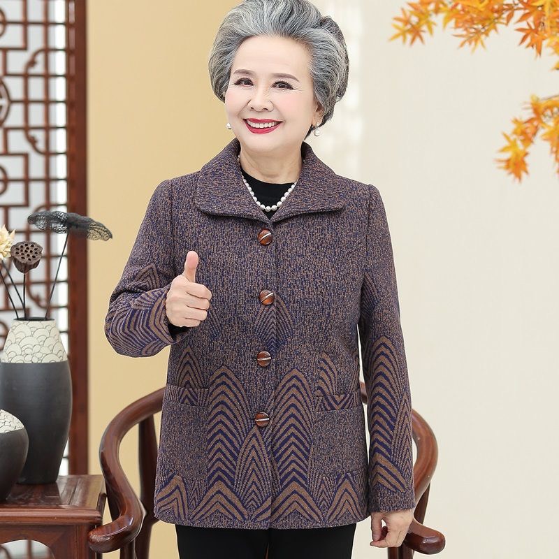 Áo khoác trung niên nữ áo dạ cho người già áo vest trung niên cho mẹ