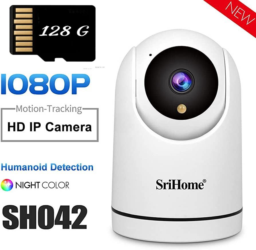 Camera Srihome Full HD wifi không dây xoay 360 độ đàm thoại 2 chiều có màu ban đêm SH042