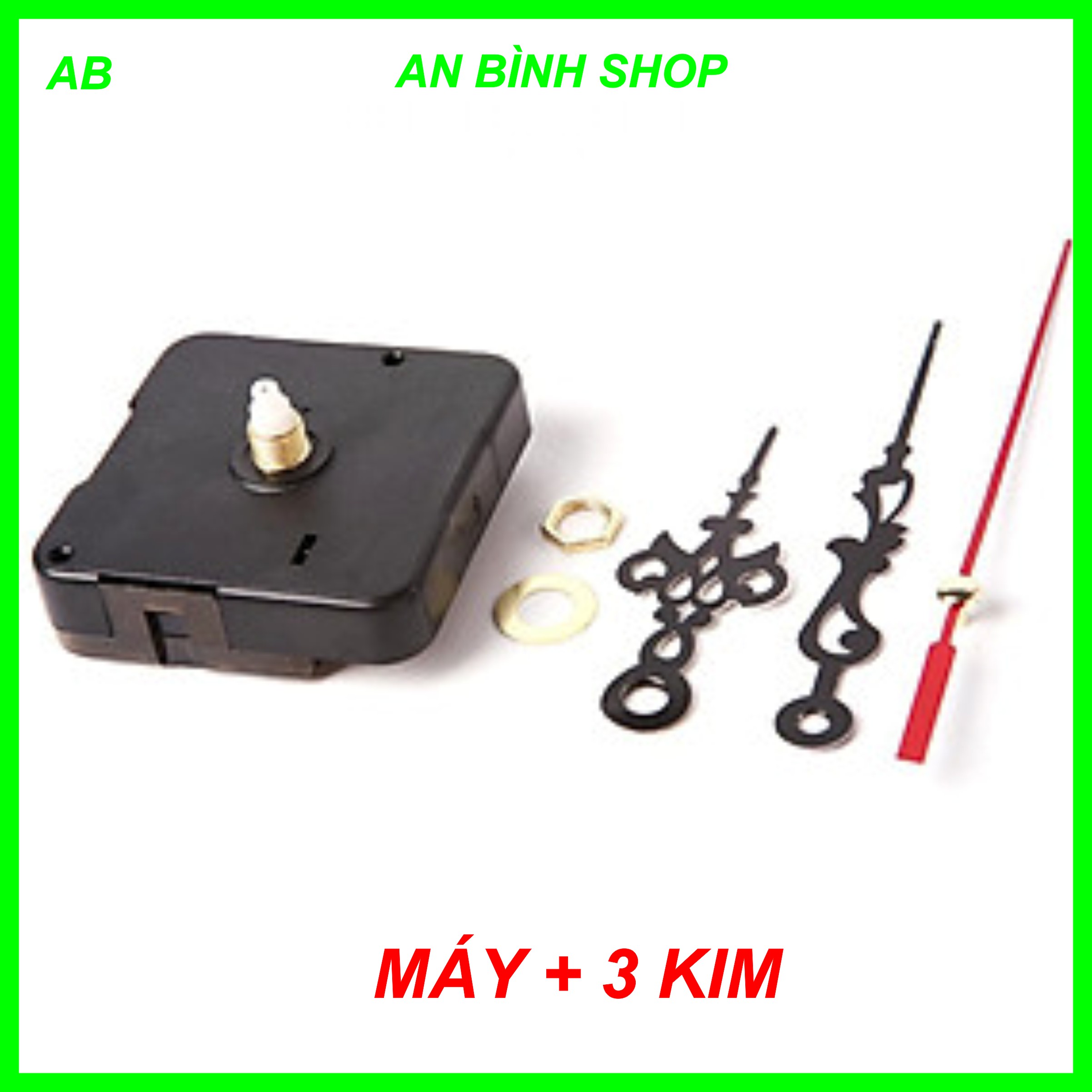 Máy đồng hồ treo tường kim trôi chạy êm loại tốt và chính xác 100% - tặng kèm 3 kim - máy đồng hồ