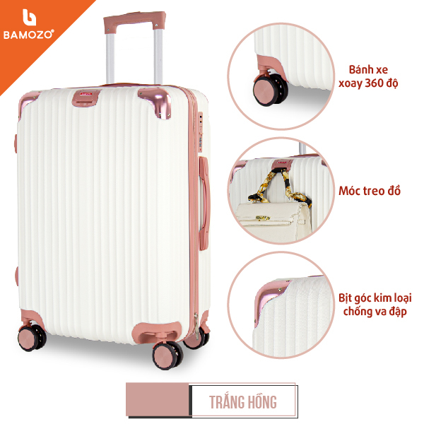 Vali Du Lịch Size 20 Size24 Bamozo 8809/8801c Cao Cấp Vali Kéo Nhựa Rẻ Bền Đẹp thời Trang - Bảo Hành