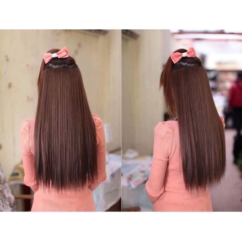 ❤️[Tóc Giả Loại 1] ❤️-Tóc Kẹp Thẳng 60cm
