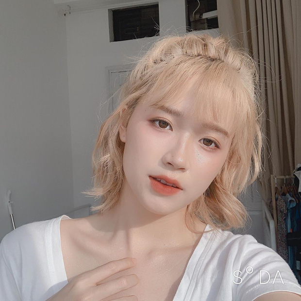 Thuốc nhuộm tóc màu vàng bạch kim + Tặng trợ nhuộm gang tay