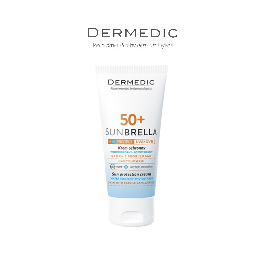 [Hcm]Kem Chống Nắng Cho Da Nhiễm Corticoid Sunbrella Spf50+ Sun Protection Cream Skin With Fragile Capillaries Dermedic - 50G