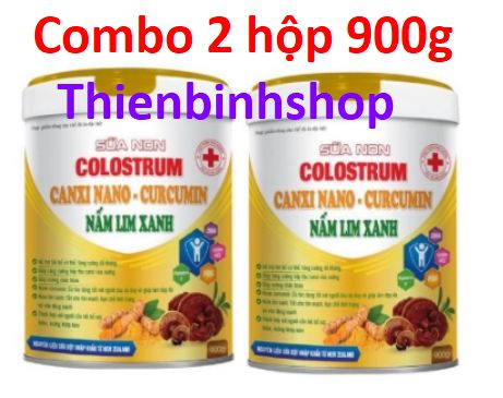 [Combo 2 hộp900g HSD 2026] Sữa non Colostrum Canxi nano Curcummin Nấm Lim Xanh.