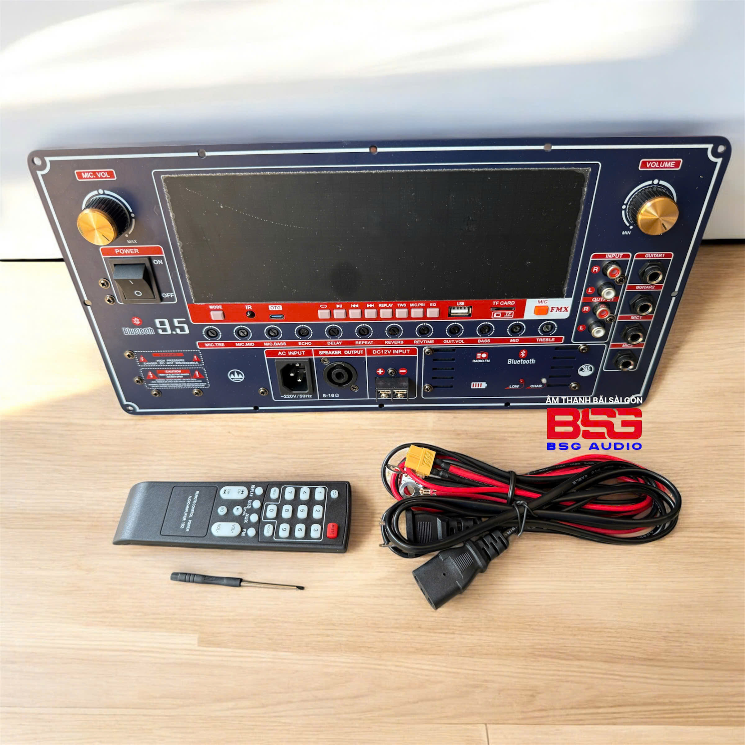 MẠCH LOA KÉO T600S ECHO REVERB CÓ ĐÈN LED 2 TẦNG CÔNG SUẤT LỚN