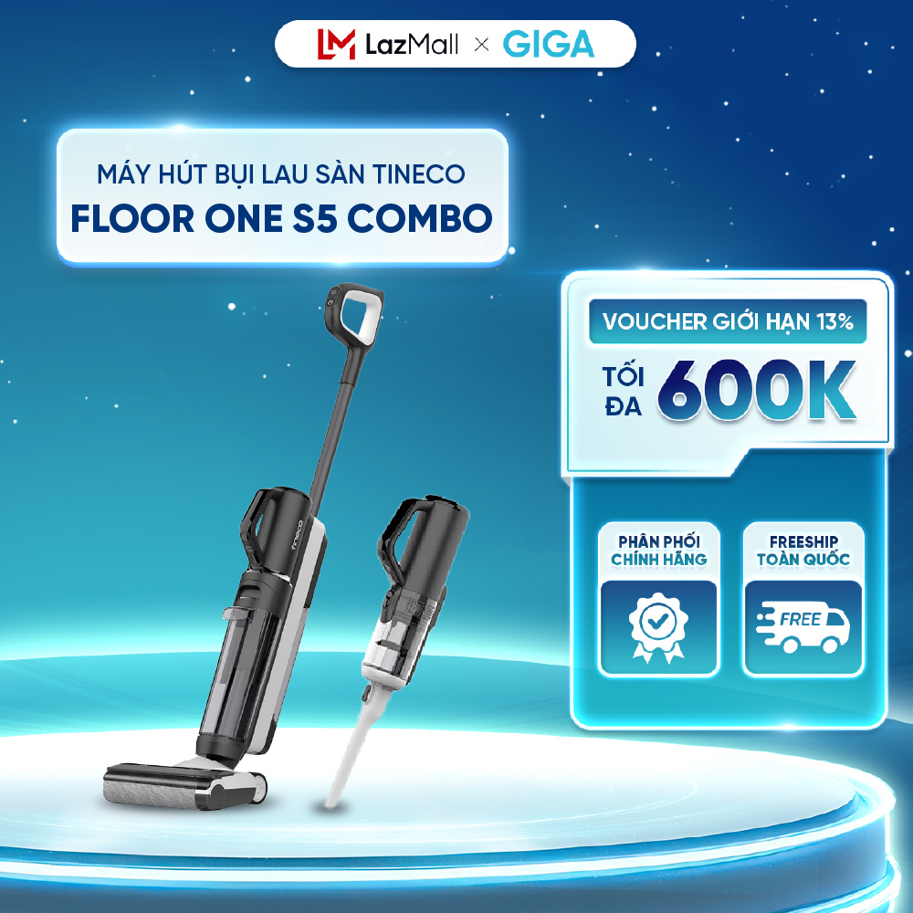 Máy hút bụi lau sàn Tineco Floor One S5 Combo - Bản Quốc Tế - Tự động giặt giẻ tiết kiệm thời gian