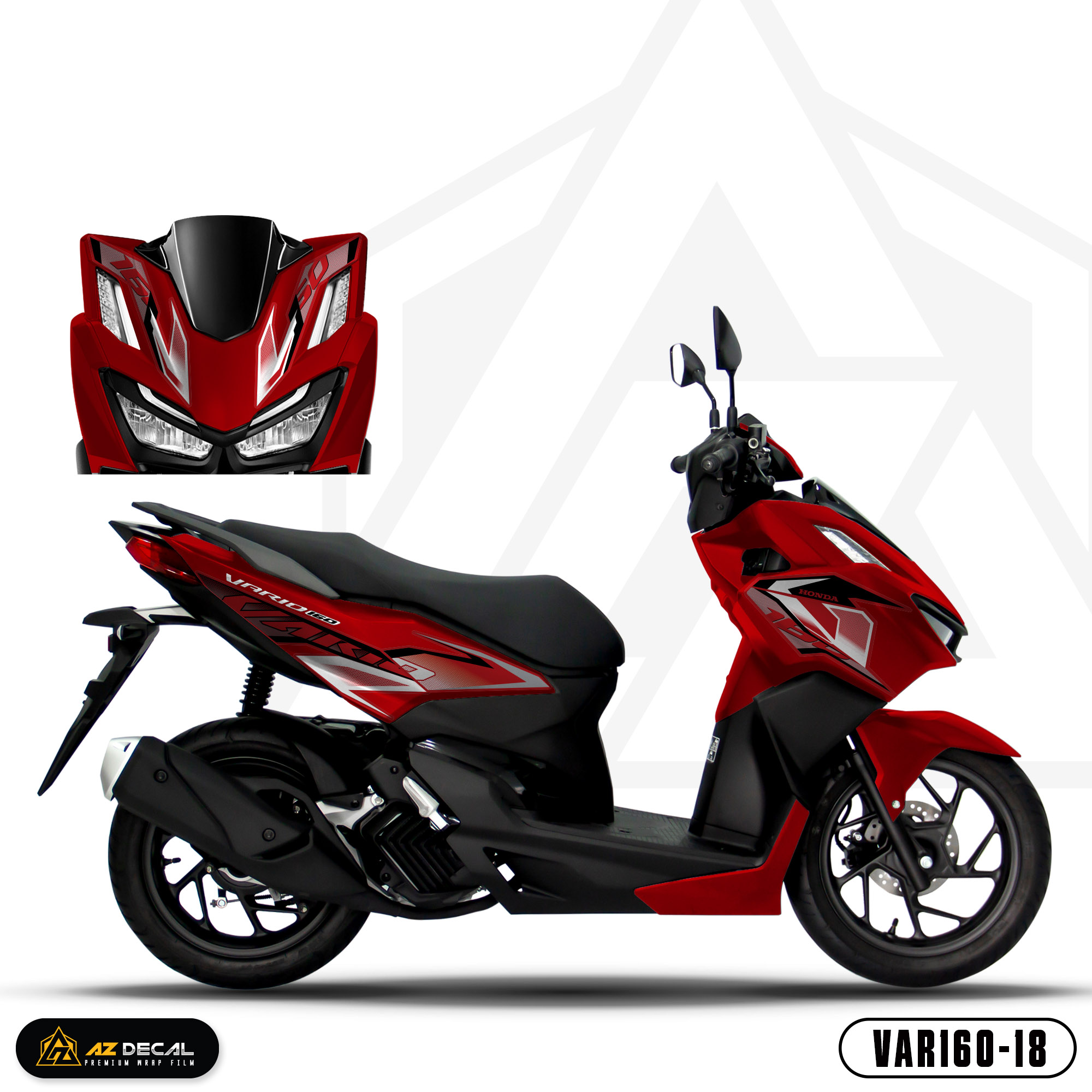 Tem Xe Vario 160 2023 | VAR160-18 | Team Decal Hình Dán Xe Máy Vario 150 Chống Nước Chống Xước - Azd