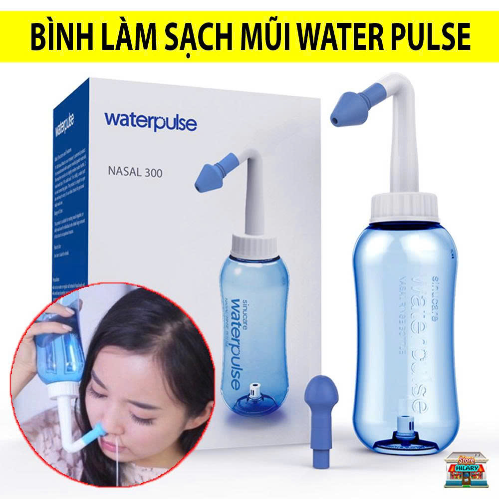 BÌNH RỬA MŨI WATERPULSE 300ML VỆ SINH MŨI CHO NGƯỜI LỚN VÀ TRẺ NHỎ - DỤNG CỤ RỬA MŨI NGĂN NGỪA VIÊM XOANG