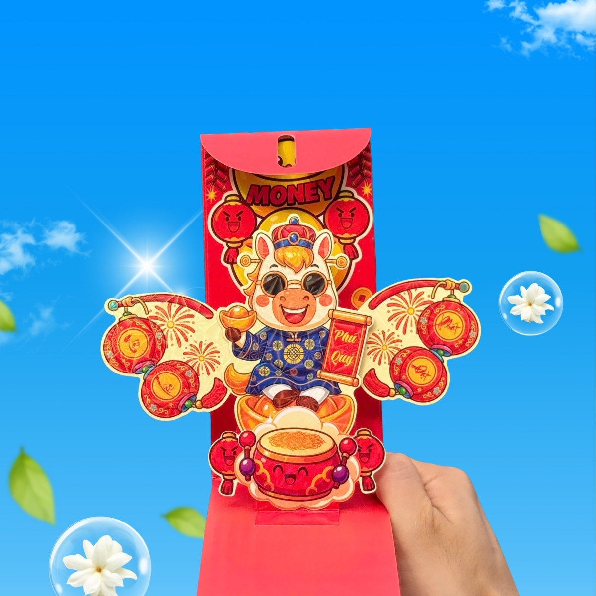 Combo 6 Bao Lì Xì 3D PopUp Cao Cấp Trọn Bộ 6 Mẫu Lì Xì Thiết Kế In Nổi Mẫu Mới Tết 2026 BEYOU DIY
