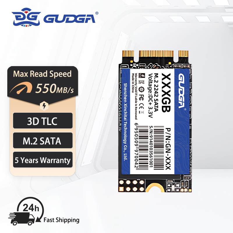 GUDGA Ổ Cứng Thể Rắn Gắn Trong SSD M2 SATA 22X42mm M.2 NGFF 128GB 256GB 512GB 1TB Ổ Cứng Cho Máy Tín