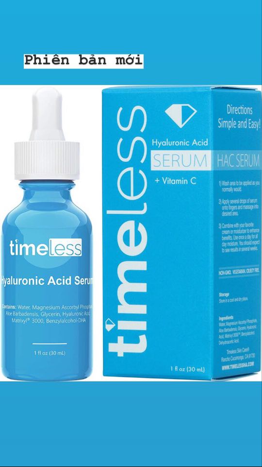 [HCM]Cấp nước sáng da Timeless Hyaluronic Acid Vitamin C Serum