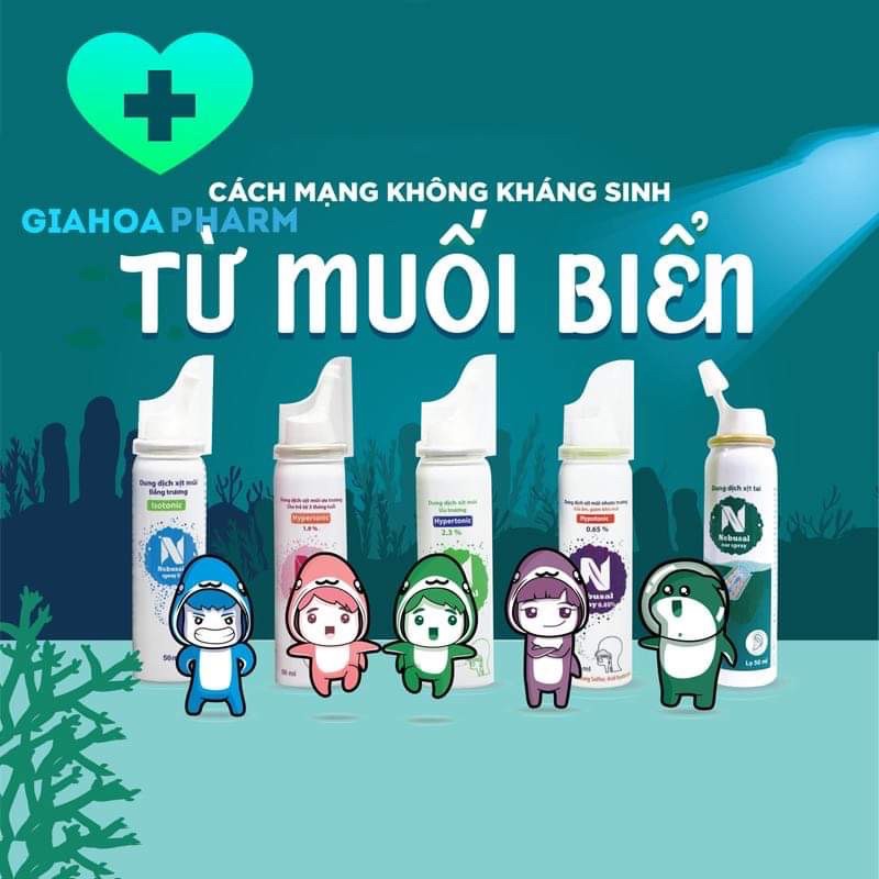 [Hcm]Nebusal - Xịt Vệ Sinh Mũi Nghẹt Mũi Sổ Mũi Vệ Sinh Tai