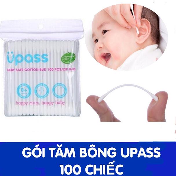 Tăm bông trẻ em UPASS - Gói 100 chiếc