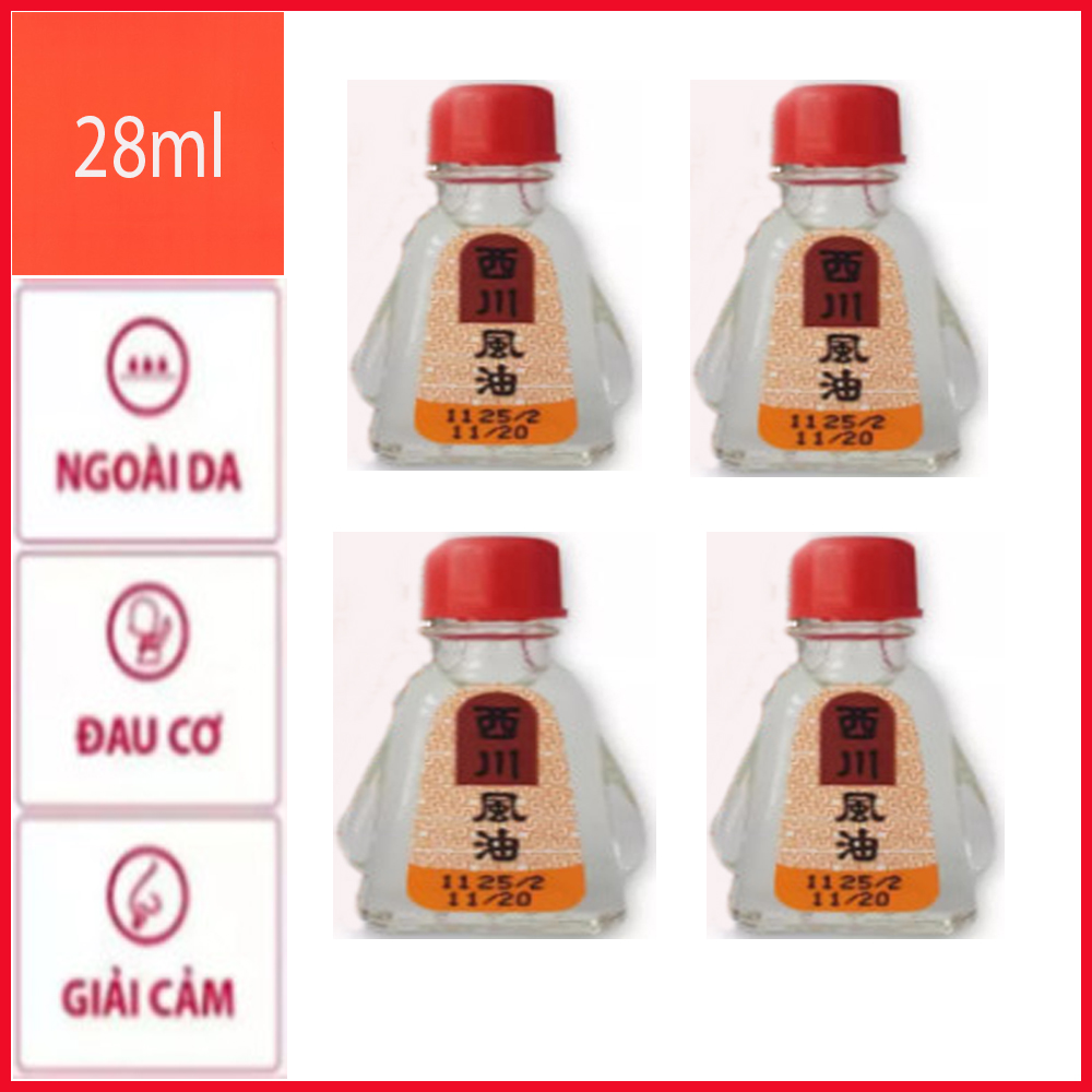 [Hcm][28Ml] Bộ 4 Dầu Gió Thái Lan See Chuan Oil