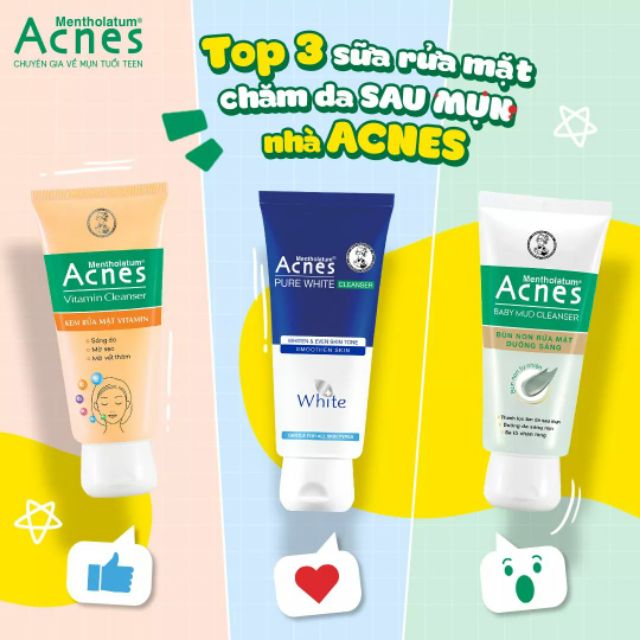 [HCM]Sữa rửa mặt Acnes chăm sóc da sau mụn|baby mud cleanser cam kết hàng đúng mô tả chất lượng đảm bảo theo công nghệ hiện đại an toàn cho người sử dụng