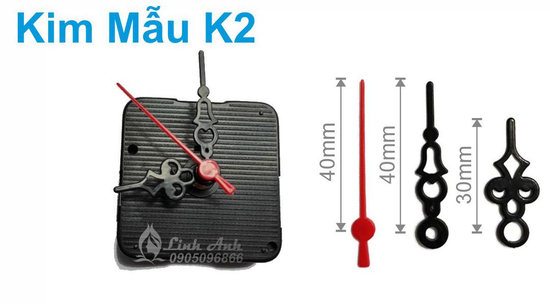 Máy đồng hồ treo tường kim trôi (Chọn kim)