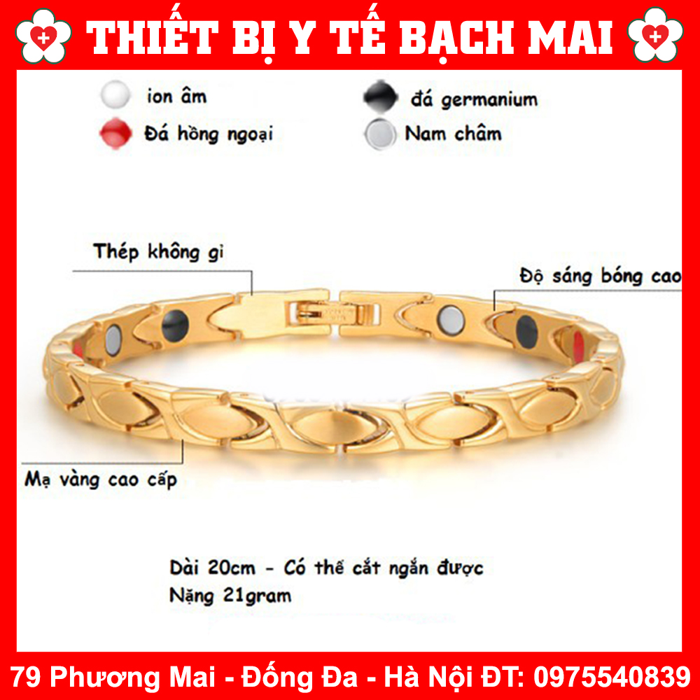 Vòng Tay Điều Hòa Huyết Áp Nữ Cao Cấp Nhật Bản 5 Trong 1