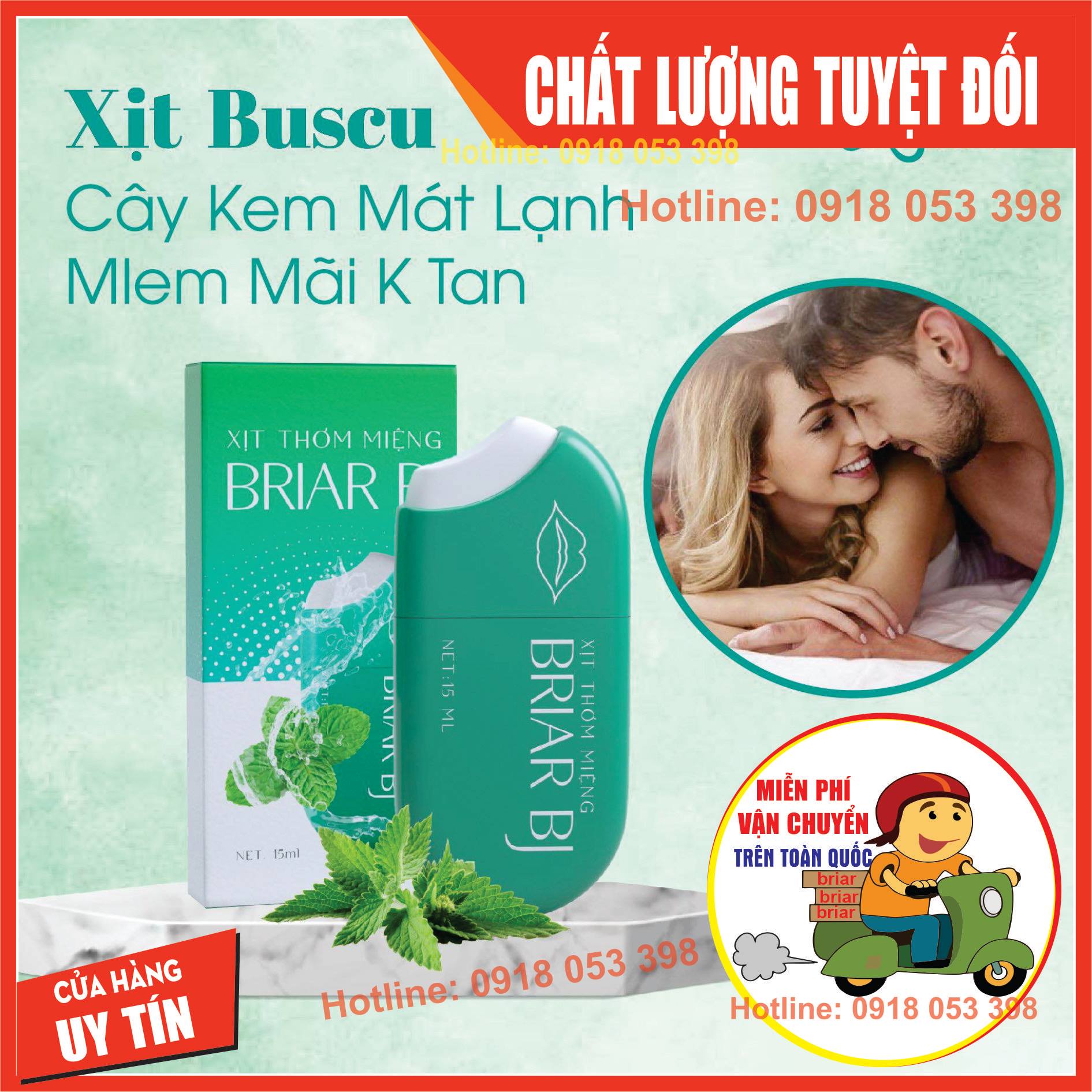 [Miễn Phí Ship] Xịt Thơm Miệng Briar - Xịt Buscu Vétmáng ( Che Tên Sản Phẩm Khi Giao)