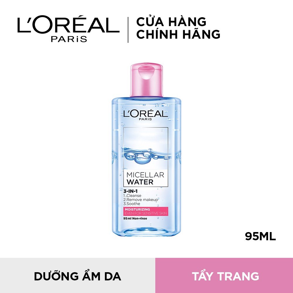 [Hcm]L’oreal Nước Tẩy Trang Dưỡng Ẩm Cho Da Khô Micellar Water Moisturizing 95Ml