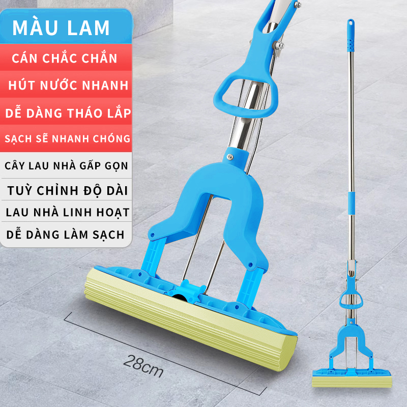 Cây lau nhà đầu mút cao su non siêu thấm nước cây lau nhà bằng mút xốp loại tốt