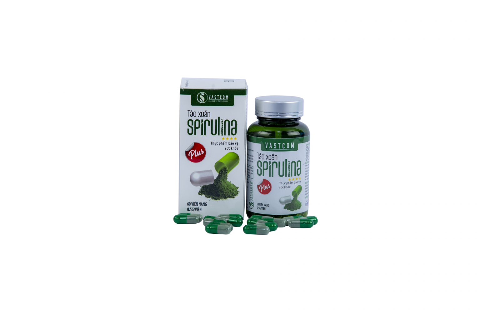 Tảo Xoắn Spirulina Plus Viên Nang (Vastcom) - Chăm Sóc Da Từ Bên Trong