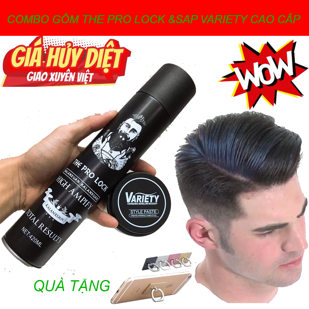 Combo Sáp Vuốt Tóc  Gôm Xịt Tóc Nam Xịt Giữ Nếp Tóc Chai Gôm Xịt Tóc cao cấp Giữ form cho tóc   Dễ dàng sử dụng Kéo dài thời gian giữ nếp cho mái tóc Dễ dàng gội rửa giúp dưỡng và bảo vệ tóc! GIẢM GIÁ -50% HÔM NAY