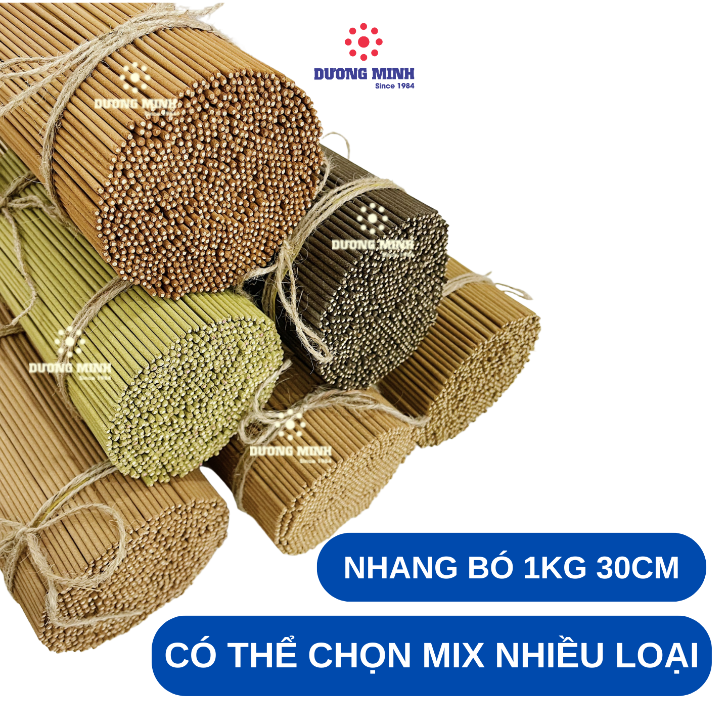 Nhang bó 1kg Dương Minh có thể chọn mix nhiều loại nhang thơm thảo mộc tự nhiên không hóa chất