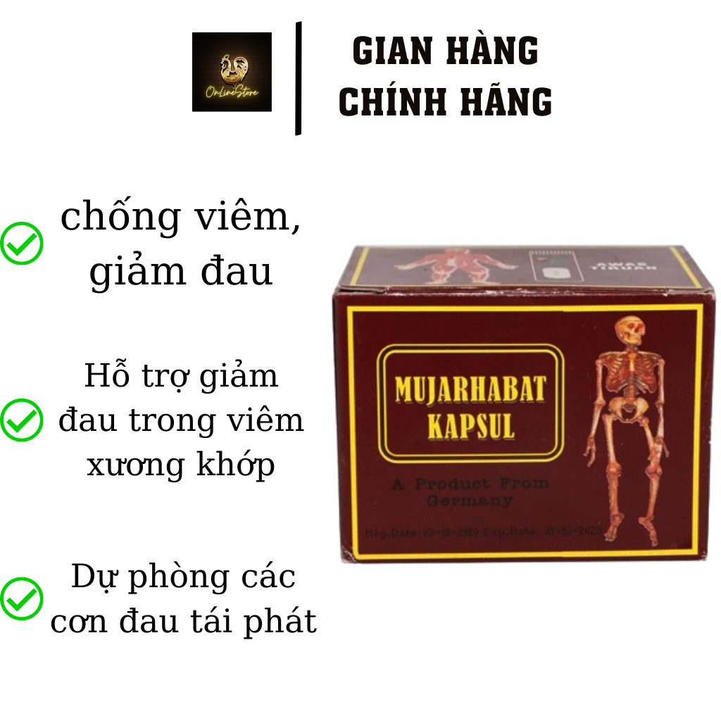 [Chính Hãng] Viên Khớp Mujarhabat Kapsul Đỏ