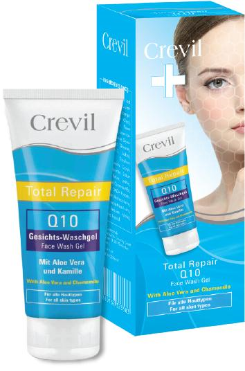 Crevil Total Q10 Face Wash Gel: Gel Rửa Mặt ( Tuýp 200Ml)/ Sữa Rửa Mặt Crevil Nhập Khẩu Đức