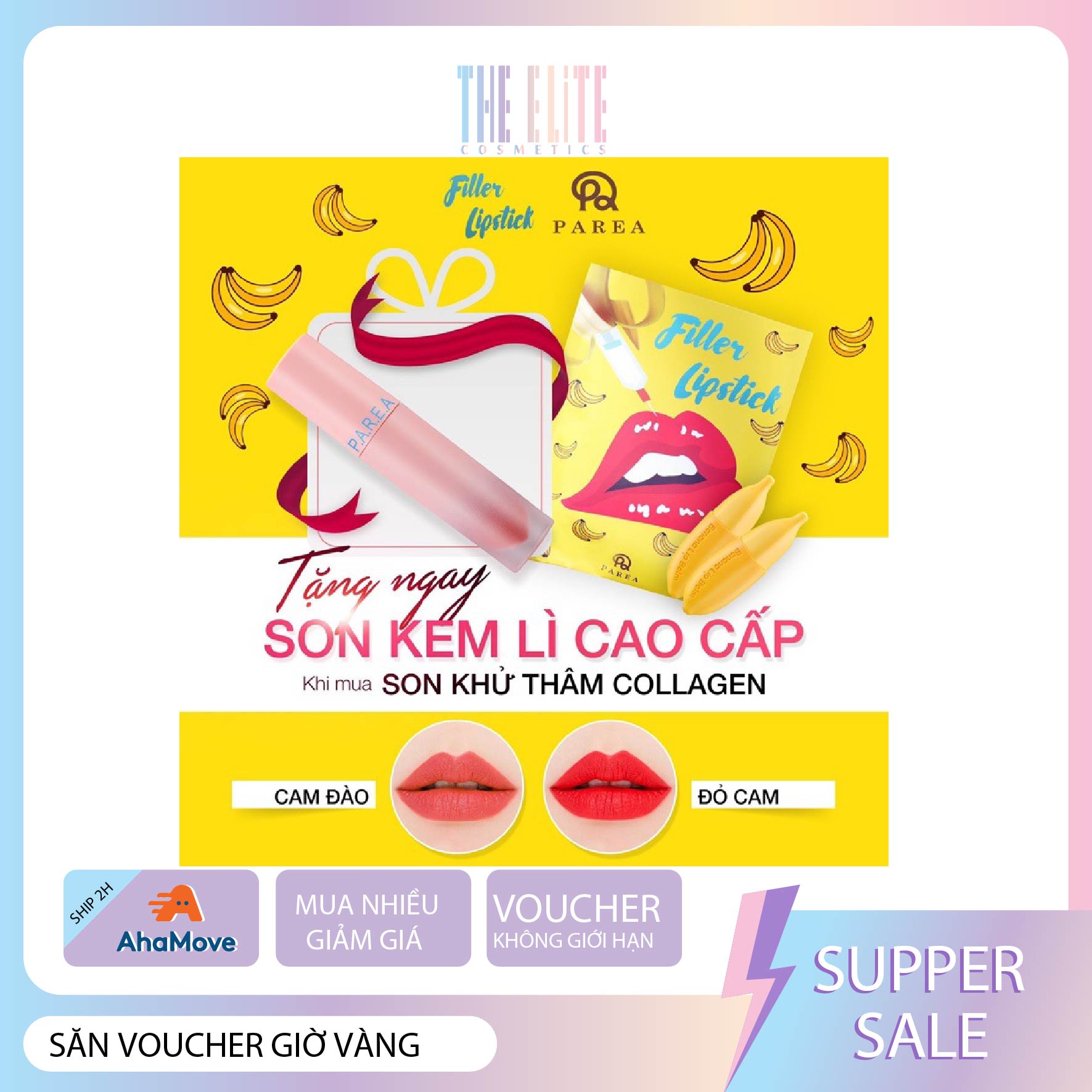 [Hcm]Son Chuối Khử Thâm Môi Filler Collagen Lipstick