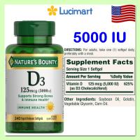 Viên uống Vitamin D3 5000 IU / 2000 IU Natures Bounty [Hàng Mỹ]