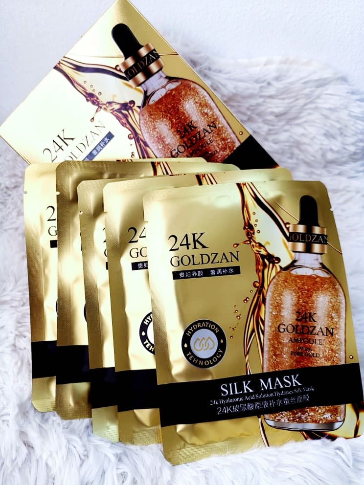 [Hcm][Yêu Thích] Mặt Nạ Lụa 24K Goldzan - 1 Hộp 10 Miếng