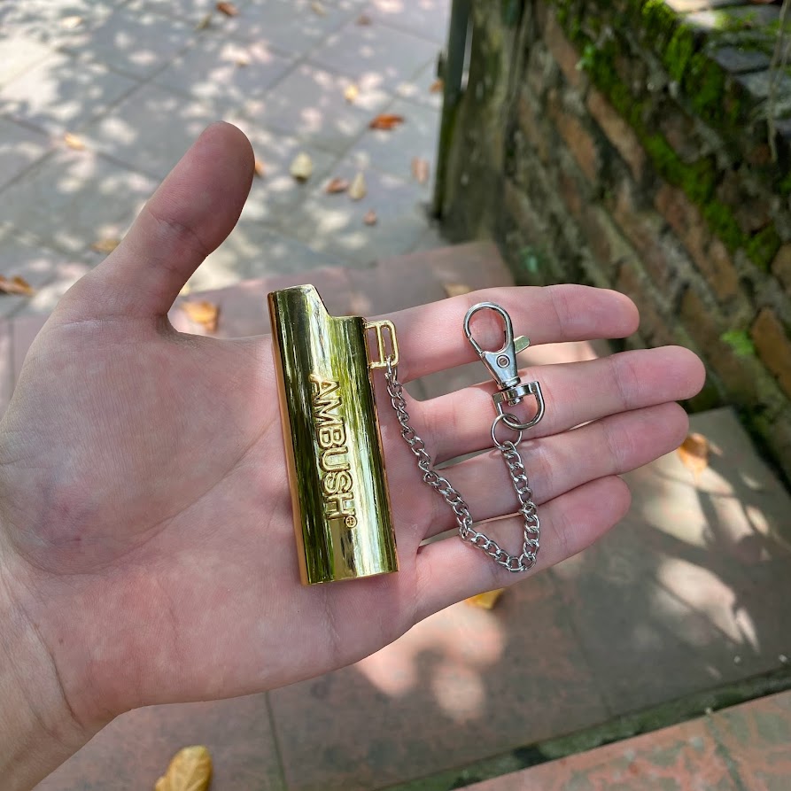 Vỏ Bật Lửa Bic j3 Kim Loại - Kèm Ruột Bic j3 Trắng