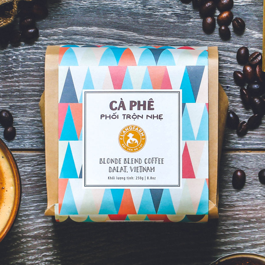 Cà phê phối trộn nhẹ Langfarm 250g bịch